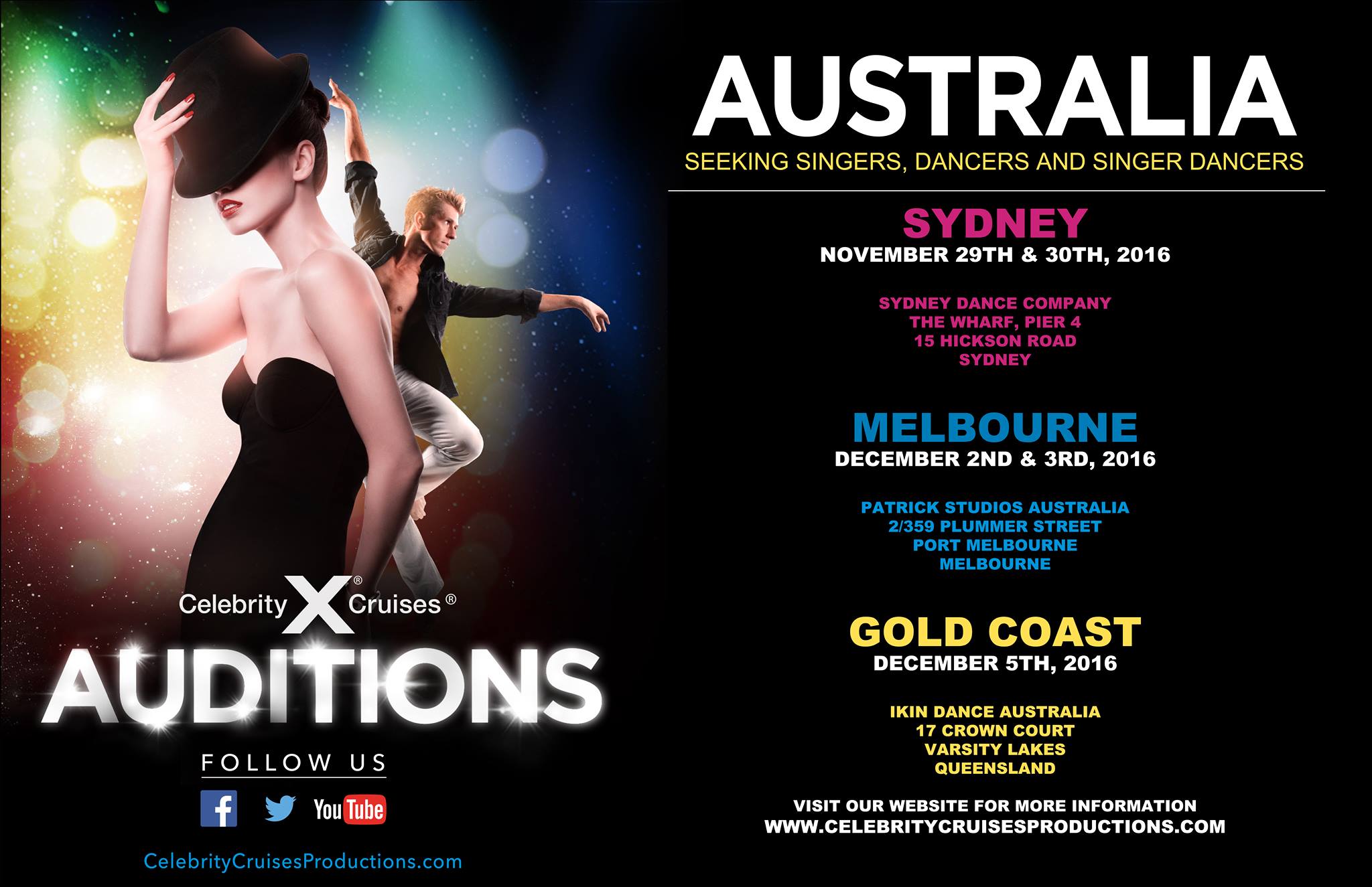celebrity cruises australia auditions